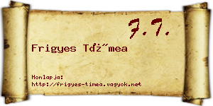 Frigyes Tímea névjegykártya